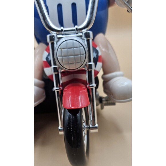 Mars M&M Red White And Blue Freedom Rider Motorcycle w/Side Car Candy Dispenser - Picture 4 of 10